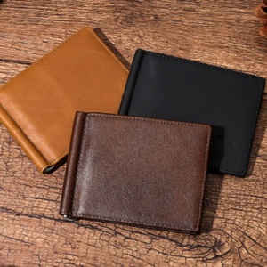 Genuine Leather Slim RFID Bifold Card Holder Secure Visa Credit Card Wallet Anti-Theft Business Card Purse Clamp Money - Product Image 2