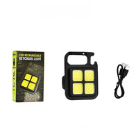 Mini lampe torche LED COB rechargeable par USB, multifonctionnelle, portable, puissante, pour travaux en extérieur, avec porte-clés