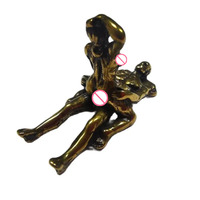 Statuette érotique en laiton, jouet pour adultes, artisanat décoratif en cuivre, figurine 3D, pendentifs, figurine humaine en cuivre, ornement