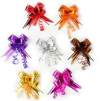 Grand nœud papillon holographique écologique et durable pour emballage cadeau, ruban à tirer avec logo personnalisé pour panier de Noël