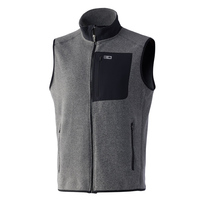 Toptan kış özel yapım ceket Polar Polar yelek erkekler 100% Polyester balıkçılık avcılık rüzgar geçirmez yelek erkekler siyah Polar yelek