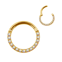 Anneaux de nez en titane ASTM F136, anneaux segmentés articulés, boucles d'oreilles, bijoux de piercing pour femme et homme
