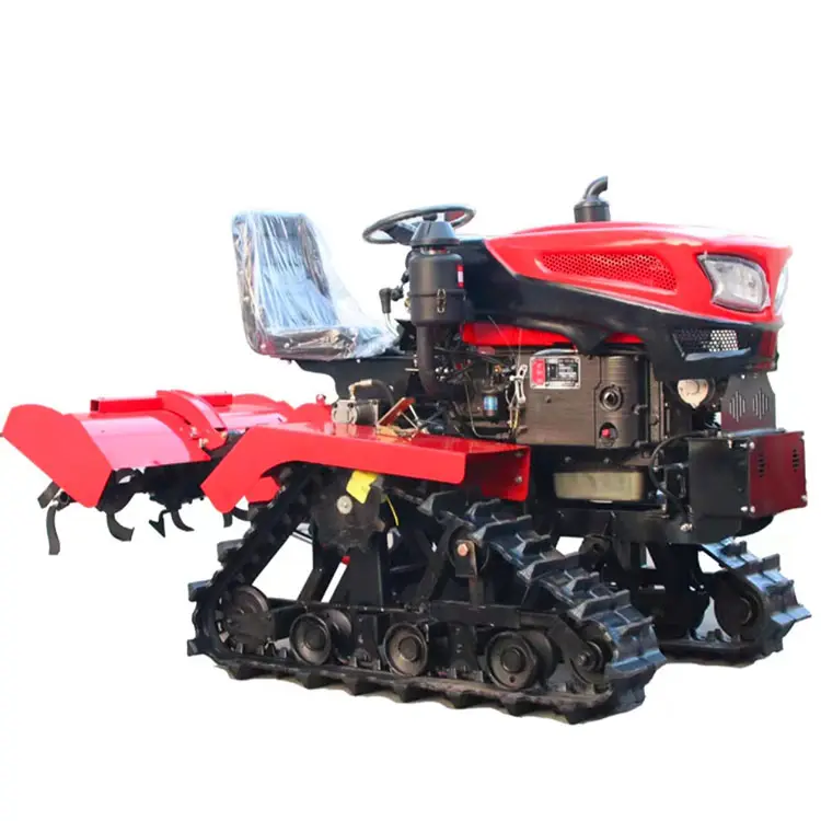Offre spéciale de machines agricoles Mini motoculteur rotatif sur chenilles Motoculteur rotatif Mini motoculteur agricole sur chenilles