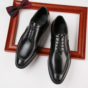 Chaussures habillées en cuir véritable de style britannique de luxe pour hommes, à lacets, grandes tailles, pour les occasions formelles, les fêtes et le bureau - Product Image 4