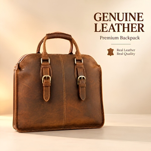 Luxury Real Leather <b>Small</b> Messenger <b>Bag</b> Sport Crossbody Shoulder Satchel <b>Laptop</b> Office Work Travel Unisex Business Business Gift - Product Image 1