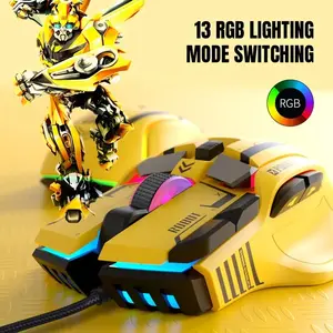 2024 mới đến có thể sạc lại không dây trò chơi Chuột chơi game 4000 DPI PC Chuột chơi game RGB Backlit chuyên nghiệp Ergonomic chuột Gamer