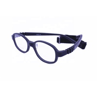 Expédition directe 937 TR90 Micro Oval Shape Lunettes pour enfants de forme ovale classique, charnières flexibles sans charnières, coussinets de nez en silicone, sangle élastique, monture optique