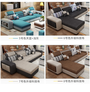 <span class=keywords><strong>Divano</strong></span> in Tessuto per Soggiorno Moderno e Minimalista Combinazione di Mobili da Salotto <span class=keywords><strong>Divano</strong></span> <span class=keywords><strong>Angolare</strong></span> con Struttura Solida in Stile Nordico - Product Image 4