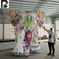 Éléphant gonflable géant personnalisé, éléphant gonflable coloré pour spectacle sur scène