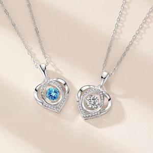 Collana con cuore in argento Sterling 925 per donna collana con ciondolo d'amore con zirconi per <span class=keywords><strong>gioielli</strong></span> regalo di san valentino compleanno per la <span class=keywords><strong>festa</strong></span> <span class=keywords><strong>della</strong></span> <span class=keywords><strong>mamma</strong></span> - Product Image 2