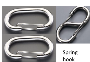 Mousqueton à ressort de forme ovale à ressort de type rond zingué - Product Image 3