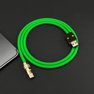 2025 Chubby Silicone Tipo C a Usb a Cable 100W Cargador rápido Cable de carga de teléfono Cable DE DATOS irrompible para <span class=keywords><strong>Huawei</strong></span> Android - Product Image 2