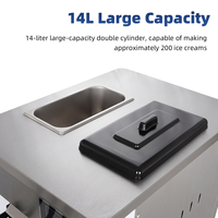 Machine à glace commerciale sur pied personnalisable en acier inoxydable à 3 becs avec pompe à air