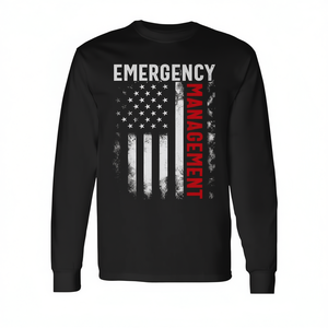 T-shirt à manches longues avec drapeau américain de la gestion des situations d'urgence - Product Image 2