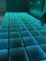 Éclairage de scène Infinity Mirror Pista De Baile RGB Led Floor light up Sans fil DMX 3d Magnet LED Dance Floor