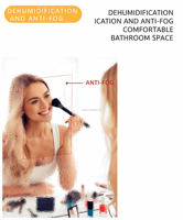 Espejo de Baño con Luz LED, Espejo Inteligente con Sensor Táctil para Maquillaje, Espejo Redondo Inteligente de Pared