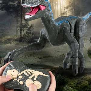 Dinosaurio <span class=keywords><strong>de</strong></span> Control remoto, dinosaurio realista, juguetes educativos para niños, juguete <span class=keywords><strong>de</strong></span> simulación DIY, dinosaurio <span class=keywords><strong>de</strong></span> Control remoto 2,4 - Product Image 4