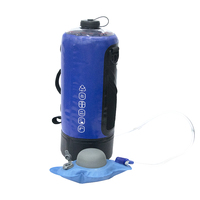 Douche solaire portable de camping en plein air 20L Pompe de douche portable Sac de douche en maille PVC