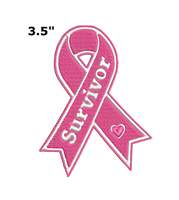 Sensibilisation au cancer du sein ruban rose coeur espoir fer à coudre sur tissu patchs brodés Appliques Machine broderie couture