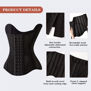 Wholesale Waist Trainer Cincher Slimming Corset Flat Stomach Sheath Shaper Supplier Custom Original Mesh Fabric Girdle <strong>Shapewear</strong> - Product Image 5