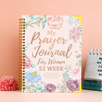 Carnet de Prières et de Remerciements Personnalisé, Journal d'Étude Biblique, Affirmations, Pleine Conscience, Réflexions Inspirantes, Agenda pour Femmes