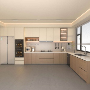 Mueble de Cocina Moderno en Forma de L, Color Blanco, MDF Melamina, Fácil de Limpiar, Modular, Armario para el Hogar - Product Image 5