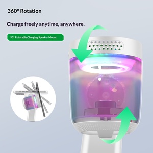 <span class=keywords><strong>Cargador</strong></span> inalámbrico magnético rápido QI2 de <span class=keywords><strong>25w</strong></span> con soporte para teléfono con altavoz, luz ambiental para cargar teléfono, reloj y auriculares. - Product Image 4