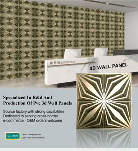 Panel dinding <span class=keywords><strong>PVC</strong></span> 3D Modern mudah dipasang, lapisan dinding eksterior/Interior tahan air wallpaper 3D untuk kamar tidur Gym desain grafis - Product Image 4