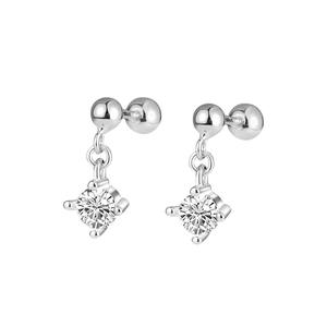 Perhiasan Desain Fashion Anting Perak Sterling 925 Zirkonia Perhiasan Mewah Anting Stud & Liontin Sederhana Kustom untuk Wanita Hadiah - Product Image 3