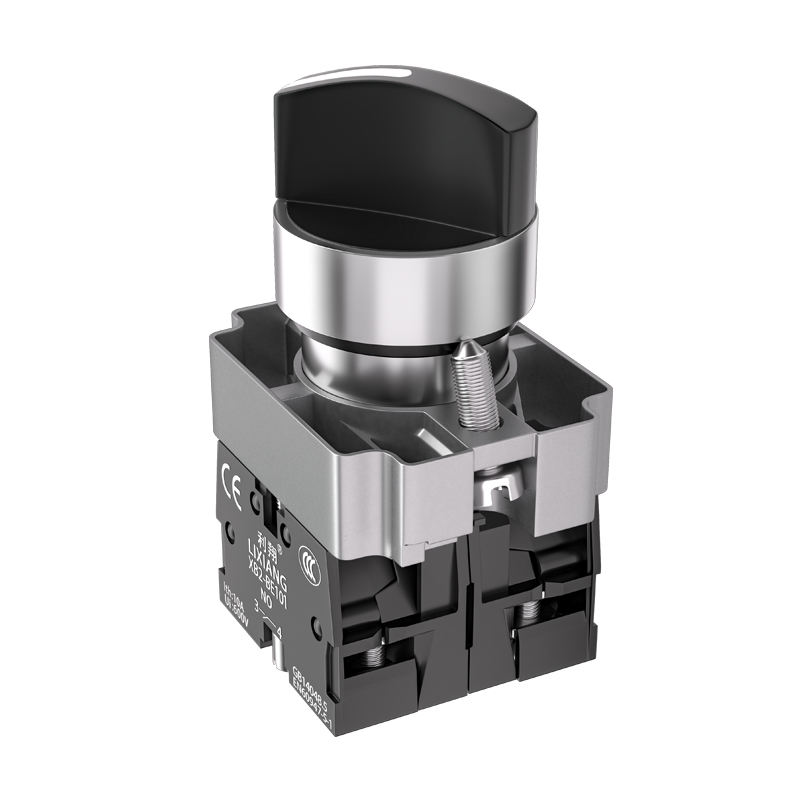 22mm XB2 Brass 1NO 2NO 1NO1NC 2/3 Position Self Locking Self Resetting 10A 660V Selector Knob Rotary Push Button Switch