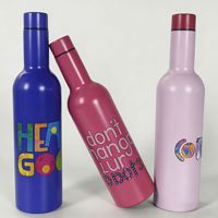 Promotion Chaude 2026 Bouteille à Vin en Acier Inoxydable à Double Paroi Isolée sous Vide de Haute Qualité 750ML Bouteille Thermique Sans BPA Fête
