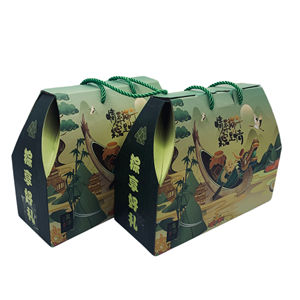 กล่องกระดาษพกพาสำหรับเทศกาลเรือมังกรสุดหรู บรรจุภัณฑ์ของขวัญซงซี ถุงกระดาษ - Product Image 2