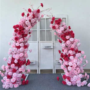 QSLH Ti321 personalizado boda Isle Flower Runner arco puerta boda arco flores <span class=keywords><strong>para</strong></span> evento entrada <span class=keywords><strong>camino</strong></span> Decoración - Product Image 2