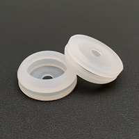 Passe-câble en silicone translucide double face à trou rond, anti-poussière pour câbles de 8 à 18 mm