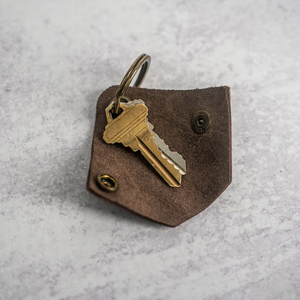 Retro da thật Keychain bọc tùy chỉnh xe máy Quà Tặng Key chủ mini đơn giản Móc chìa khóa túi bọc - Product Image 3