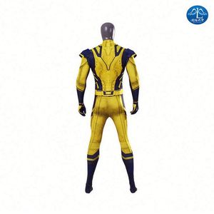 Disfraz de Halloween para Hombre, Disfraz de Superhéroe de <span class=keywords><strong>Película</strong></span>, Disfraz de Cosplay de James Howlett, Traje de Lobo, Disfraz Amarillo, Disfraz de <span class=keywords><strong>Wolverine</strong></span> - Product Image 4