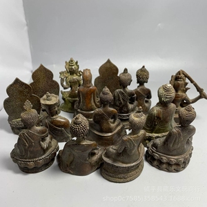 Vente en gros de petites statues de <span class=keywords><strong>Bouddha</strong></span> en alliage de bronze finition antique de style Qingming, fournitures pour les marchés de rue vintage - Product Image 3