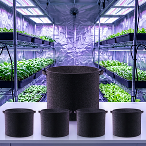 Sacs <span class=keywords><strong>de</strong></span> culture <span class=keywords><strong>de</strong></span> 5 gallons, lot <span class=keywords><strong>de</strong></span> 4, sacs à plantes en tissu non tissé résistants, pots <span class=keywords><strong>de</strong></span> culture respirants avec poignées - Product Image 4