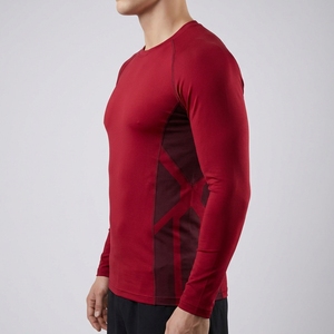 Camiseta Deportiva de Compresión de Manga Larga para Hombre, Color Verde Oliva, de Secado Rápido, Cuello Redondo, Ajustada, de Spandex y Poliéster, Calidad 2026 - Product Image 4