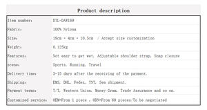 Sac banane ajustable en nylon pour <span class=keywords><strong>femme</strong></span> avec logo personnalisé, sac banane à bandoulière, sac de sport portable pour le yoga - Product Image 5