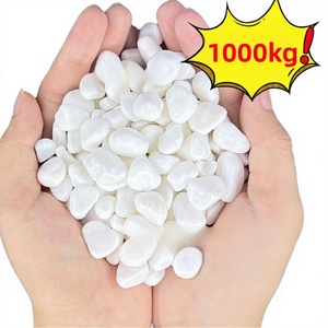 <span class=keywords><strong>Galets</strong></span> blancs naturels pour aménagement paysager, pierres blanches comme de la neige pour pavage de chemins et potage de plantes succulentes d'intérieur, vente en gros - Product Image 2