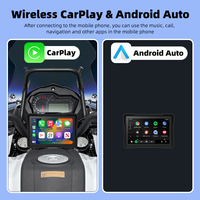 Navigation GPS portable pour moto Android de 5 pouces, prend en charge la fonction radio, CarPlay sans fil et Android Auto avec DVR