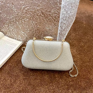 Bolso de Hombro Cruzado de Lujo para Mujer, de Diseño Exclusivo, para Fiestas y Eventos, con Diamantes Cuadrados, Tipo Tote - Product Image 4