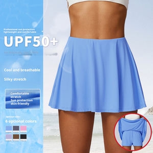 Gaun tenis anak perempuan, nyaman dan meregang, rok poliester gaya olahraga berlipat untuk dewasa - Product Image 2