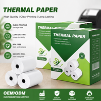 Papel Térmico para Impresora de 80 mm, Papel para Caja Registradora, Rollo de Papel Térmico para Recibos de Cajero Automático, 80*80