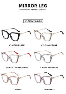 מסגרות זכוכית שקופות מינימליסטיות שקוף זכוכית מגלשן מסגרת זכוכית אופנתית - Product Image 6