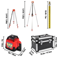 Kit de niveau laser rotatif rouge avec trépied réglable et mire de 5 m, portée de 250 m, balayage à 360 degrés, disponible depuis nos entrepôts en République tchèque, Pologne et Allemagne