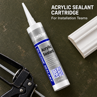 Scellant en silicone acrylique pour verre, imperméable, qualité construction, blanc, à base d'eau, monocomposant, pour portes, fenêtres, emballage