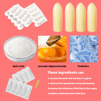 Traitement de la vaginose bactérienne (VB) - Suppositoires vaginaux à base de plantes pour femmes avec acide borique 600 mg - Cliniquement étudié - 12 unités