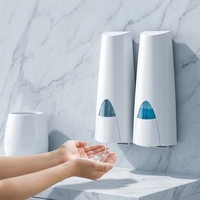 Distributeur de savon liquide mural manuel AOLQ, mini, à chambre simple/double, pompe anti-fuite pour hôtels et toilettes publiques – Vente chaude